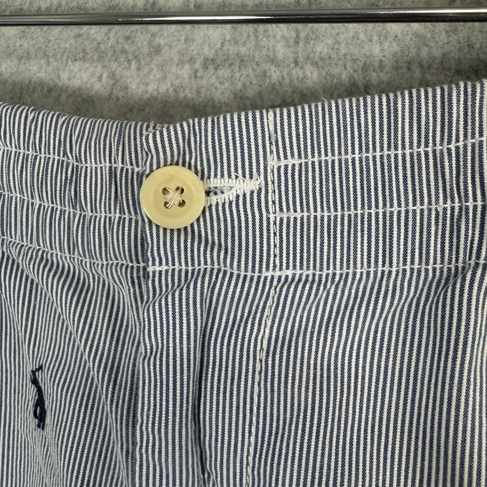 Polo Ralph Lauren Boys Seersucker Shorts Sz 14 Blue Stripe Embroidered Pony - Picture 9 of 15